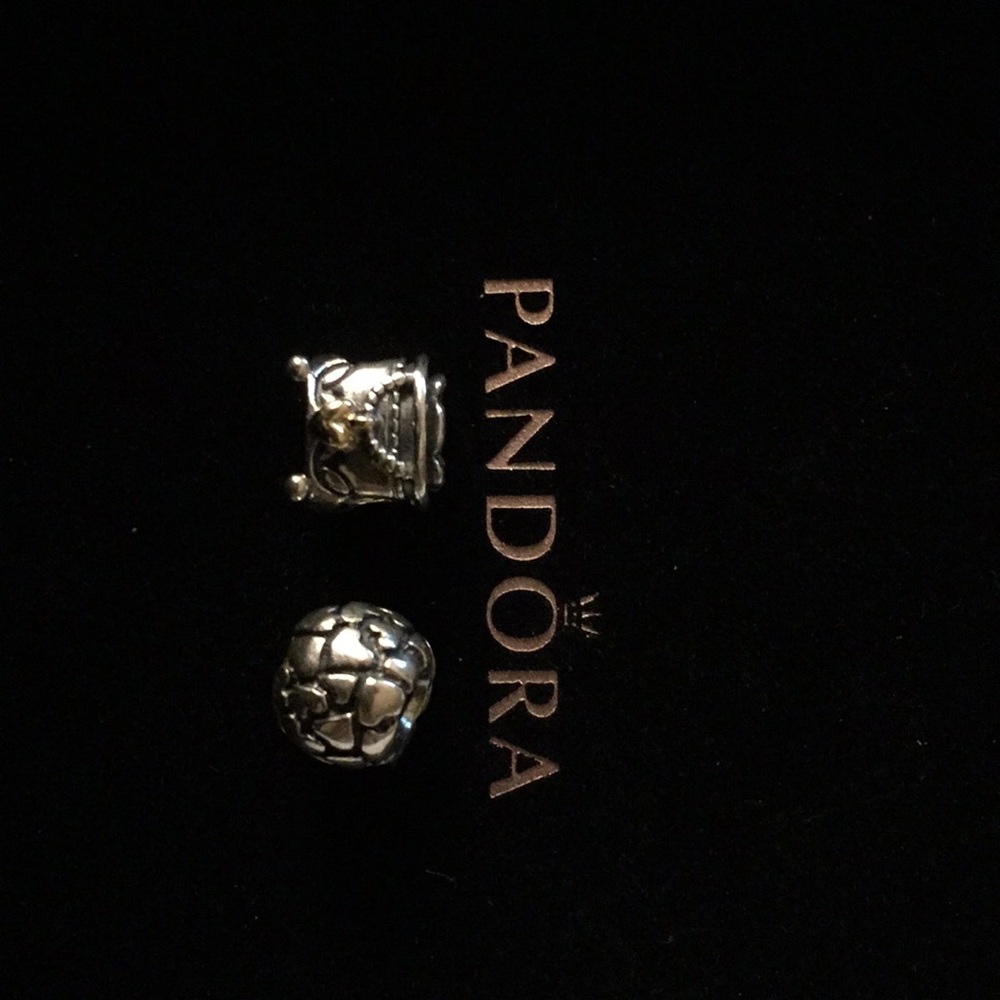Pandora heart charms sold together.
